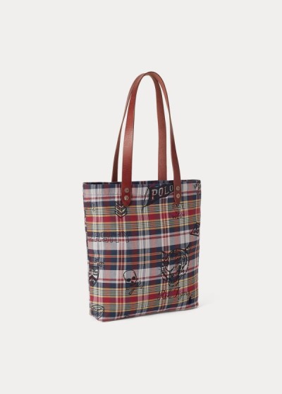 Men's Polo Ralph Lauren Cotton Madras Tote Bags | 140823VGX